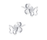 Butterfly Shaped Silver Stud Earring STS-6362